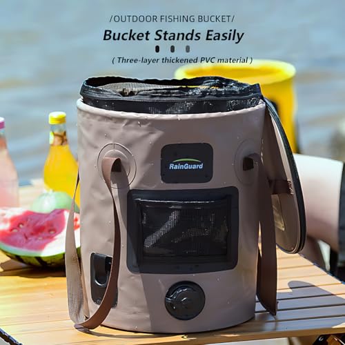 Outdoor Folding Bucket 2pcs, Portable Bucket with Valve - Image 5