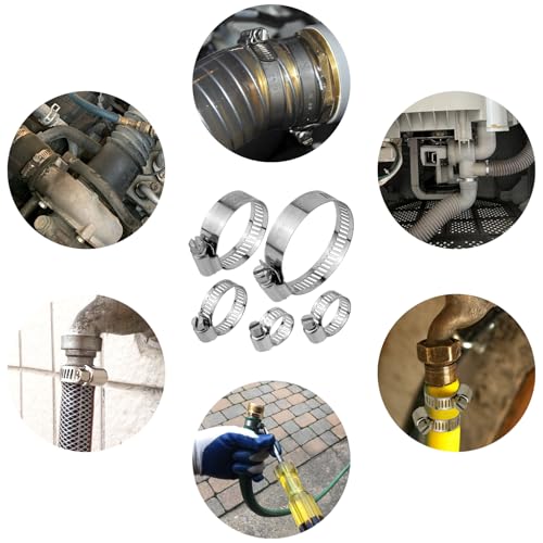 Adjustable Pipe Clamp, Clamps Heavy Duty,5 Pcs 1/4-2 in (6-51mm) - Image 8