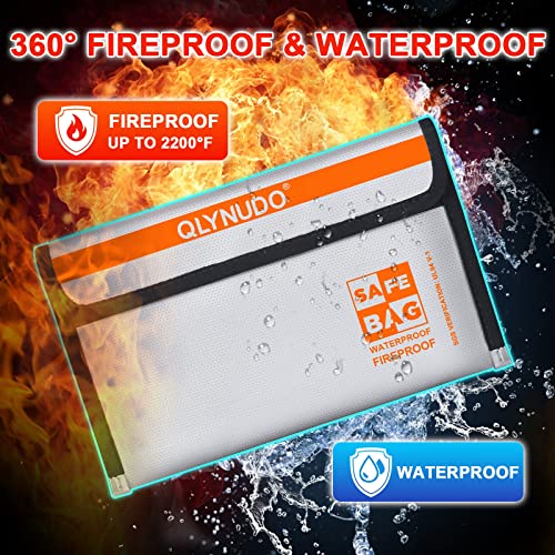 Small Fire Proof Travel Document Pouch, Birth Certificate - Image 4