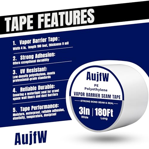 Vapor Barrier Tape, 3" Wide x 180' Long - Image 4