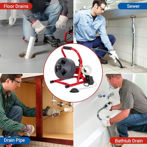 Drain Cleaner Machine, 50Ft x 5/16 Inch Electric Drain Auger - Image 7