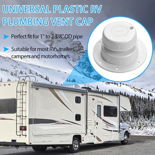 RV Plumbing Vent Cap Sewer Vents Caps for Roof Fits 1 to 2 3/8 - Image 4