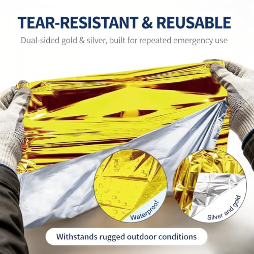 Emergency Blanket 10Pack – Gold & Silver Double Sided - Image 6