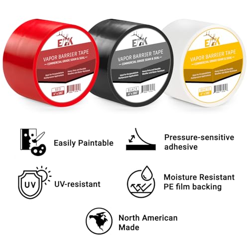 ELK Vapor Barrier Tape - 4” x 180ft - PE 7mm Polyethylene - Image 4