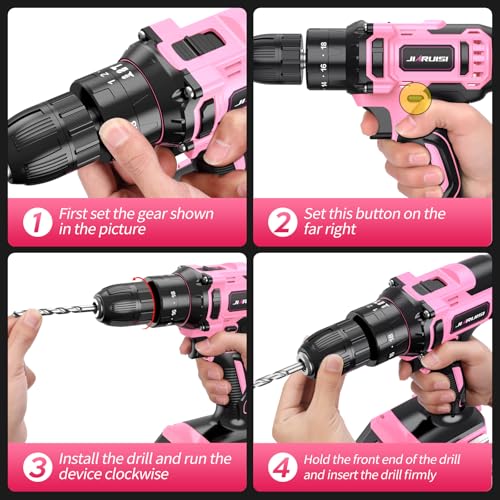 20V Cordless Drill, Electric Power Drill Set with Battery - Image 6