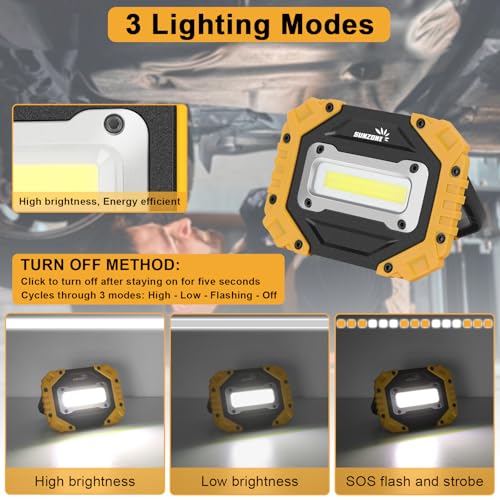 Sunzone LED Work Light, Rechargeable Work Lights with Magnetic - Image 4