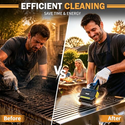 Upgraded Electric Grill Brush, High Torque 2-in-1 Kit Power BBQ - Image 3