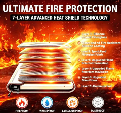 Fireproof Waterproof Document Bag Upgraded Two Pockets - 4200℉ - Image 5
