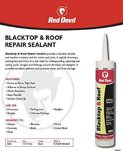 Red Devil 0636 Blacktop and Roof Repair Sealant, Pack of 1, Black - Image 3