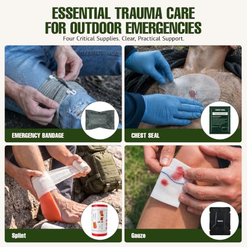 246 Piece First Aid Kit with Tourniquet and MOLLE Pouch - Image 5