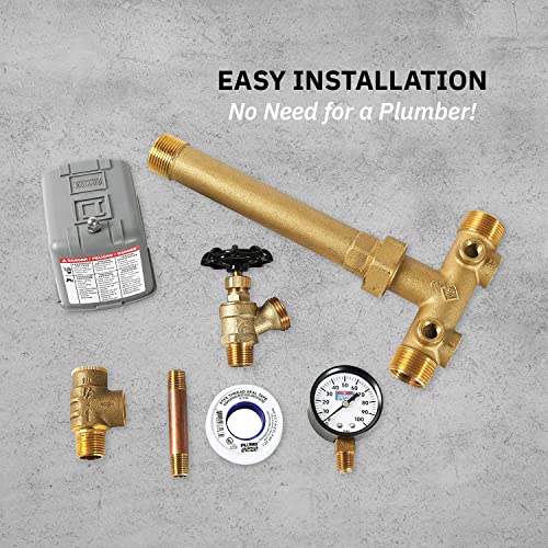 Pressure Tank Installation Kit with 1" Brass Union tank tee - Image 6