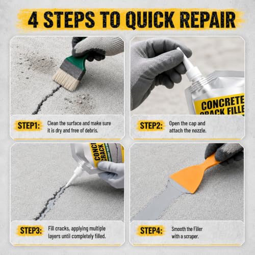 2Pcs Waterproof Concrete Crack Filler & Sealant,2026 New Formula - Image 5
