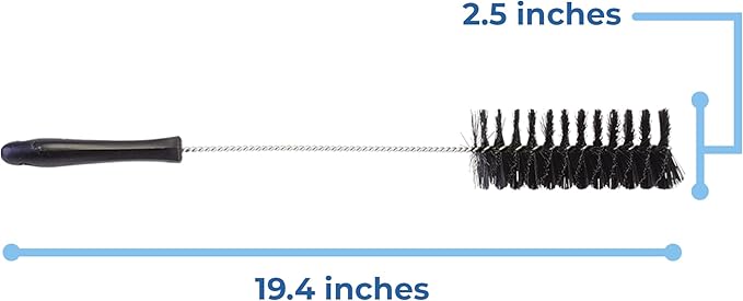 Vikan 53709 Ø2.4" Tube Brush- Medium, Black