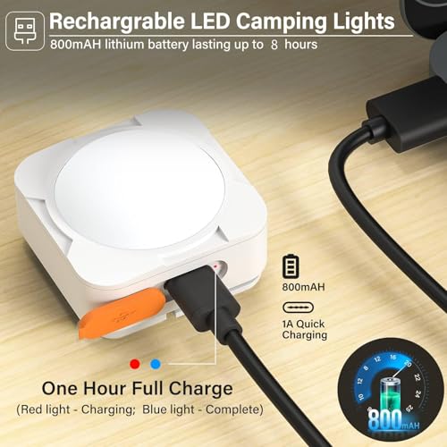 4Pack LED Rechargeable Camping Lights Tent Lantern Mini Emergency - Image 5