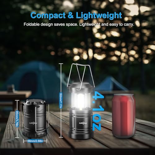 LED Camping Lantern, Battery Operated, 2 Pack - Image 3
