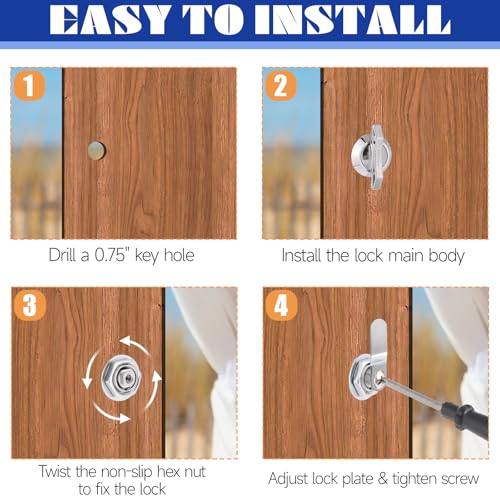 Camper Storage Door Latch, Thumb Operated Offset Cam Locks - Image 5