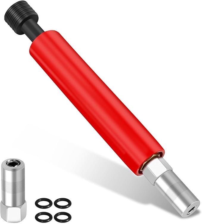 1797 Grease Fitting Cleaning Tool Grease Zerk Cleaner Buster Kit for Removing Dried Hardened Grease from Fittings Pins Shafts Bushings and Joints, Spare Coupler