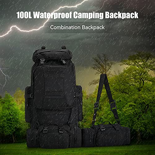 100L Camping Hiking Backpack,Molle military Tactical - Image 5
