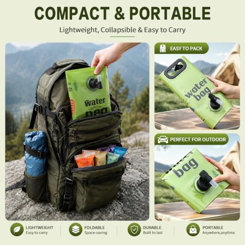 2 Pack Camping Water Container, 2 Gallon Collapsible Water - Image 7