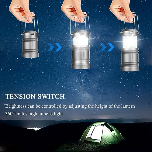 LED Camping Lantern, Battery Powered Hanging Lantern - Image 5
