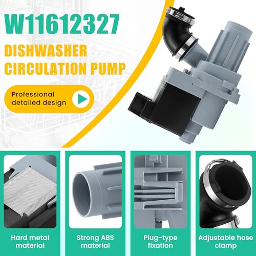 W11612327,W11521436 Dishwasher Circulation Pump Motor Assembly - Image 4