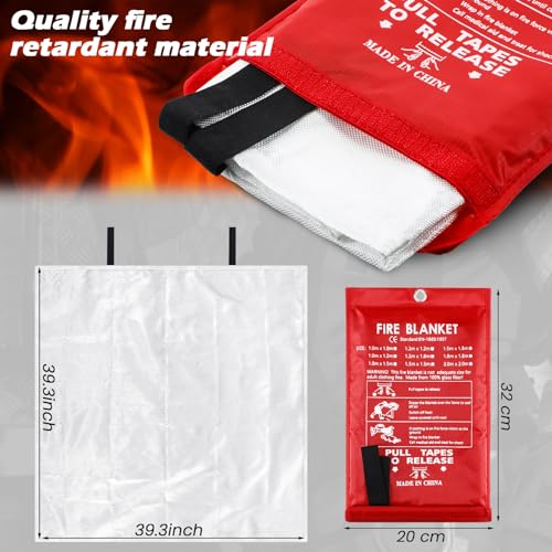 Copkim 6 Sets Emergency Fire Blanket for Home Fire Suppression - Image 3