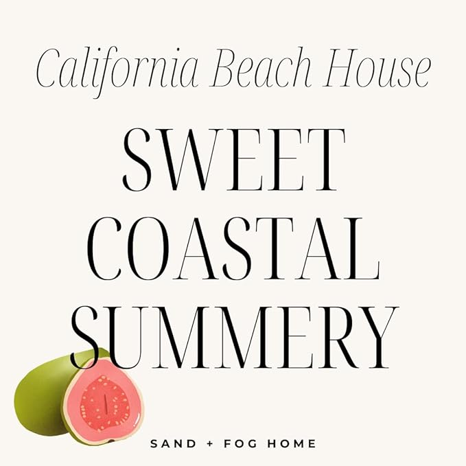 Sand + Paws Scented Candle -California Beach House –Luxurious Air Freshening Jar Candles Neutralize pet Odors and Enhance Home décor – 100% Cotton Lead-Free Wicks - 12oz