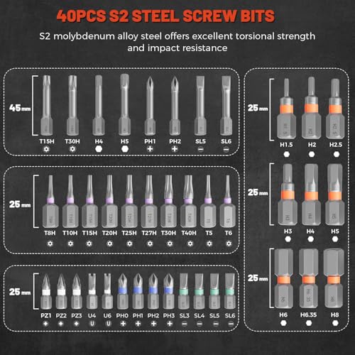 42 in 1 Magnetic Ratchet Screwdriver Set - Includes Allen | Hand Tools - Image 6