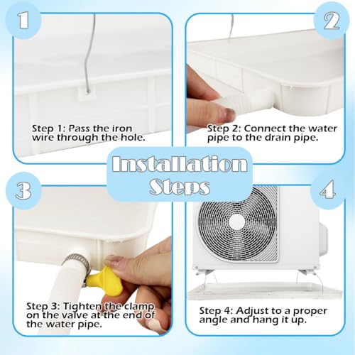 Air Conditioner Drip Tray Kit with Draining Hole and Hose - Image 6