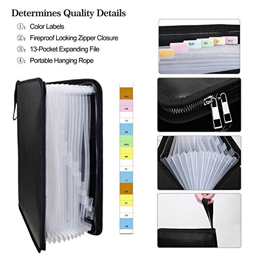 ENGPOW Expanding File Folder,Fireproof 13 Pockets Document - Image 6