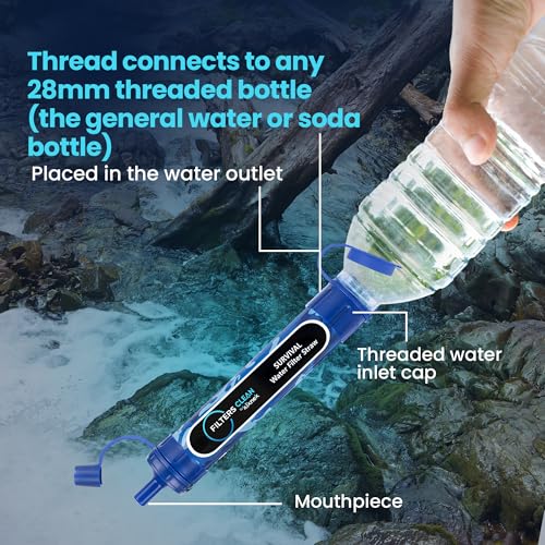 Filters-Clean Survival Water Filter Straw, 0.1 Micron Water - Image 5
