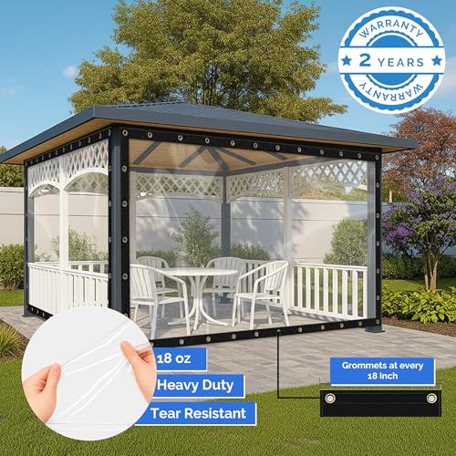 Covers & All Heavy Duty Clear Vinyl Tarp – 20 Mil Waterproof - Image 6