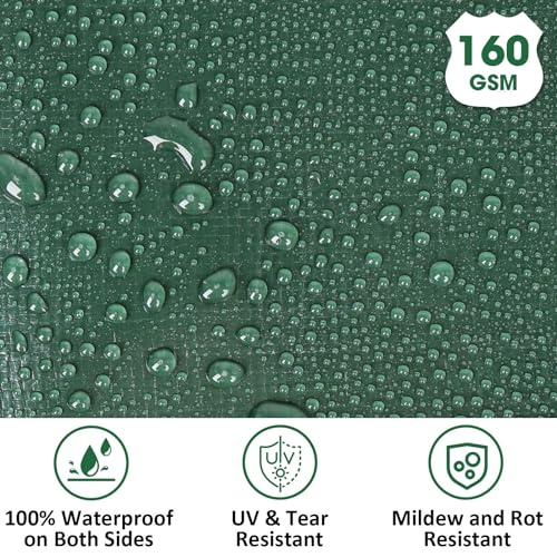 Heavy Duty Double-Sided Waterproof Poly Tarp 15x15 Feet - Image 5