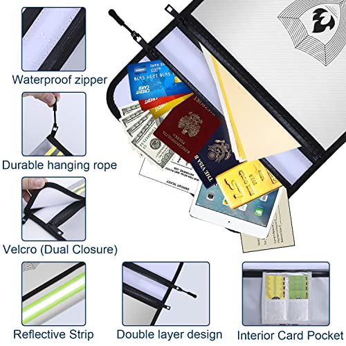 15.5"x11.8" Fireproof Document Bag, 2 Pockets | Travel Essentials - Image 6