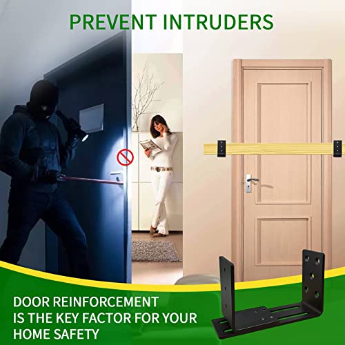 Adjustable Door Barricade Brackets, Heavy Duty Door Security - Image 3