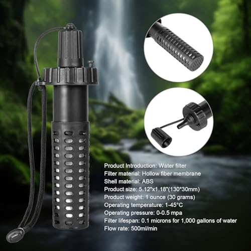 Gravity Water Filter Straw 3L, Camping Water Filtration - Image 4