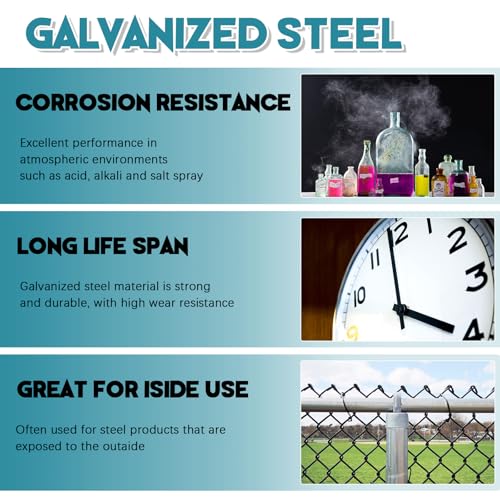 Tandefio 8 PCS Top Rail Sleeve Galvanized Steel Chain Link Fence - Image 7