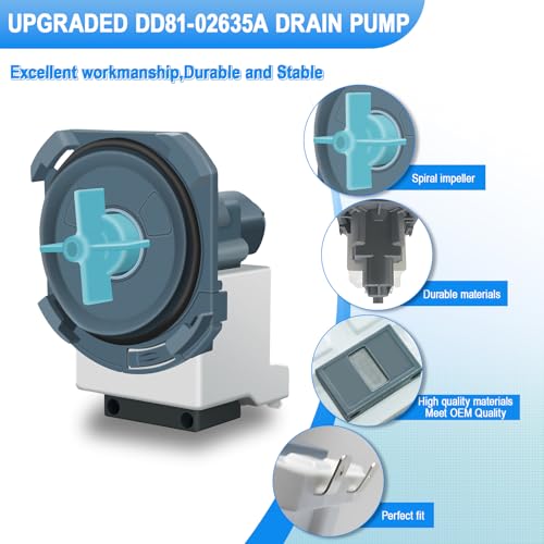 Upgraded DD81-02635A B20-3A01 Dishwasher Drain Pump for Samsung - Image 3