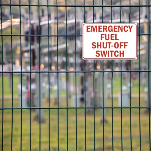 Emergency Fuel Shut-Off Switch Sign - 12 x 8 inch Metal Aaluminum - Image 6