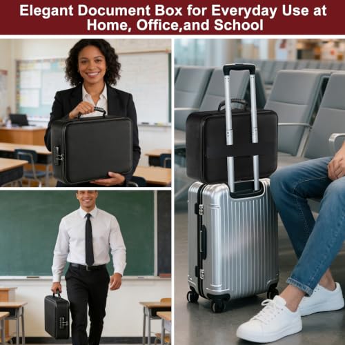 Fireproof Document Organizer Box with Lock for Important - Image 3