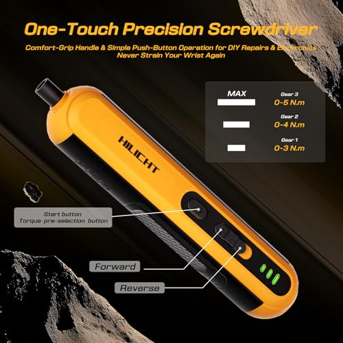 4V Cordless Electric Screwdriver Set, 26 S2 Bits, USB-C, LED - Image 6