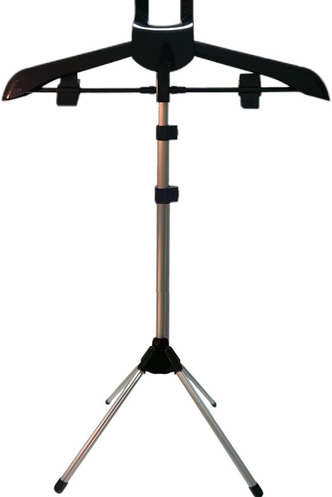 Black Steamer Hanger Stand, Garment Hanger for Steaming Clothes, Drying Rack,Coat Rack, Fabric Ironing Steamers Bracket for Suit, Pants, Coat