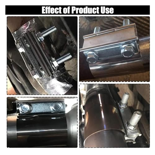 GLSOWEE 2PCS 2." Exhaust Clamp, Butt Joint Muffler Band | Hand Tools - Image 6