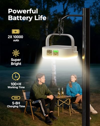 Eventek 2Pack 20000mAh Camping Lights, Camping Lantern - Image 4