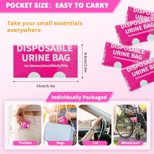 Disposable Urine Bag for Travel - 900ML Portable Pee Bags - Image 6