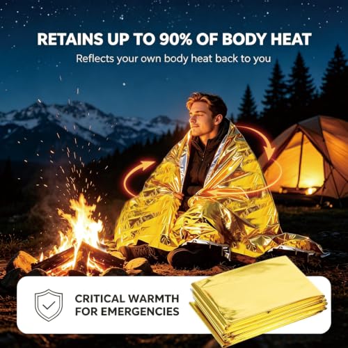 Emergency Blanket 10Pack – Gold & Silver Double Sided - Image 3