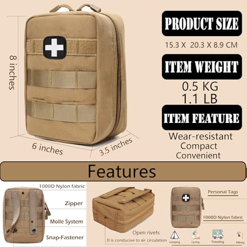First Aid Kit EMT Medical IFAK Pouch Molle Tactical Med Emergency - Image 7