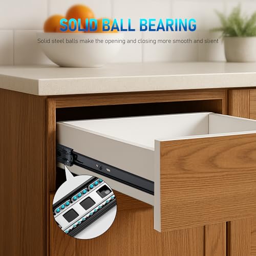 20 Inch Full Extension Drawer Slides, Heavy Duty Side Mount - Image 6
