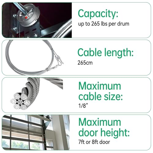 Universal Garage Door Torsion Spring Conversion Kit Fit - Image 4