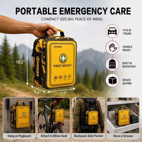 BUNKER INDUST 520 Piece All-in-One First Aid Kit | Travel Essentials - Image 3